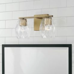 Best Pirce 👍 Capital Lighting Lucas 2-light Bath/ Vanity Fixture W/ Wavy Embossed Glass Matte Black ⭐ -Capital Lighting Shop unnamed file 1496