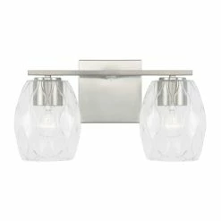 Best Pirce 👍 Capital Lighting Lucas 2-light Bath/ Vanity Fixture W/ Wavy Embossed Glass Matte Black ⭐ -Capital Lighting Shop unnamed file 1499