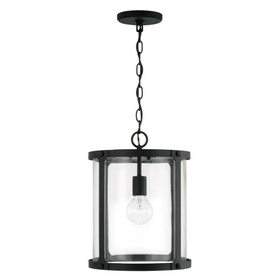 Cheapest ✨ Capital Lighting Brennen 1-light Black Iron Small Pendant W/ Clear Glass ✨ 1 Cheapest ✨ Capital Lighting Brennen 1-light Black Iron Small Pendant W/ Clear Glass ✨