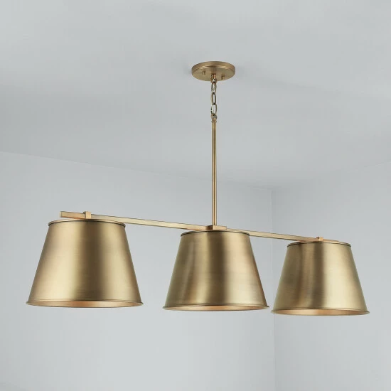 Best deal โ Capital Lighting Welker 3-light Aged Brass Island/ Linear Chandelier ๐ 4 Best deal โ Capital Lighting Welker 3-light Aged Brass Island/ Linear Chandelier ๐ - Image 4