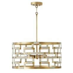 Cheapest 🔔 Capital Lighting Hala 21.5" 4-light Patinaed Brass/ Bleached Natural Jute Pendant ⭐