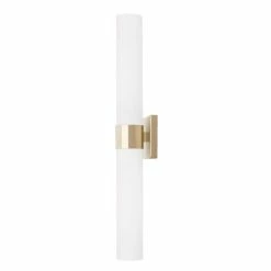 Flash Sale 😍 Capital Lighting Sutton 2-light Soft Gold Wall Sconce W/ Soft White Glass ⭐