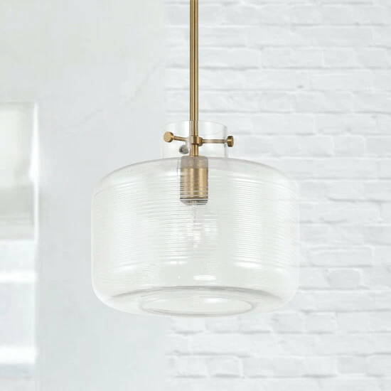 Wholesale ๐ Capital Lighting 11.5" 1-Light Pendant W/ Clear Ribbed Glass Polished Nickel ๐ 3 Wholesale ๐ Capital Lighting 11.5" 1-Light Pendant W/ Clear Ribbed Glass Polished Nickel ๐ - Image 3