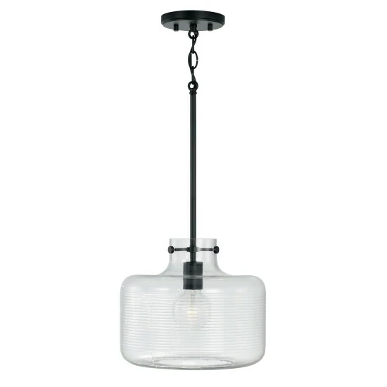 Wholesale ๐ Capital Lighting 11.5" 1-Light Pendant W/ Clear Ribbed Glass Polished Nickel ๐ 4 Wholesale ๐ Capital Lighting 11.5" 1-Light Pendant W/ Clear Ribbed Glass Polished Nickel ๐ - Image 4