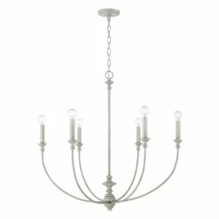 Flash Sale 😍 Capital Lighting Penelope 31" 6-light Painted Grey Chandelier ✨