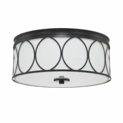 Discount ✨ Capital Lighting Rylann 3-light Matte Black Flush Mount - Matte Black 🤩