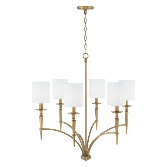 Top 10 โญ Capital Lighting Abbie 31" 6-light Chandelier W/ White Fabric Stay-Straight Shades Polished Nickel ๐ฅ 3 Top 10 โญ Capital Lighting Abbie 31" 6-light Chandelier W/ White Fabric Stay-Straight Shades Polished Nickel ๐ฅ - Image 3
