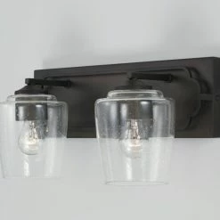 Best Sale 🛒 Capital Lighting Merrick 2-light 16-inch Bath/ Vanity Fixture W/ Clear Seeded Glass Antique Silver 🔔 -Capital Lighting Shop unnamed file 1652