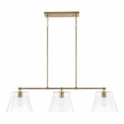 Flash Sale ๐งจ Capital Lighting Baker 3-light Island Fixture/ Linear Chandelier Brushed Nickel โ
