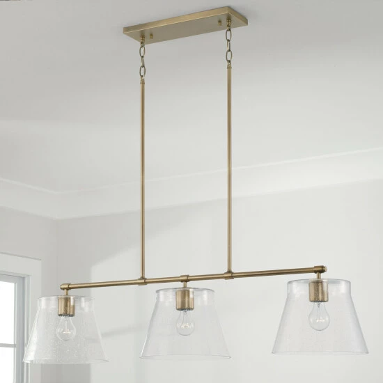Flash Sale ๐งจ Capital Lighting Baker 3-light Island Fixture/ Linear Chandelier Brushed Nickel โ 3 Flash Sale ๐งจ Capital Lighting Baker 3-light Island Fixture/ Linear Chandelier Brushed Nickel โ - Image 3