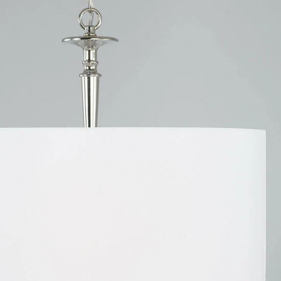 Wholesale 🌟 Capital Lighting Abbie 3-light Drum Pendant W/ White Fabric Shade & White Glass DIffuser Aged Brass ⌛ 7 Wholesale 🌟 Capital Lighting Abbie 3-light Drum Pendant W/ White Fabric Shade & White Glass DIffuser Aged Brass ⌛ - Image 7