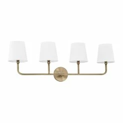 Promo ⌛ Capital Lighting Dawson 4-light Aged Brass Bath/Vanity Fixture 🎁