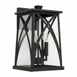 Wholesale ⌛ Capital Lighting Marshall Outdoor 3-light Medium Wall Lantern W/ Clear Glass Black 🌟