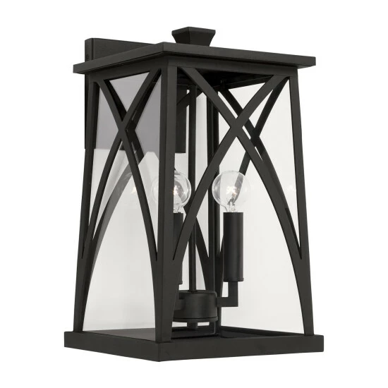 Wholesale โ Capital Lighting Marshall Outdoor 3-light Medium Wall Lantern W/ Clear Glass Black ๐ 1 Wholesale โ Capital Lighting Marshall Outdoor 3-light Medium Wall Lantern W/ Clear Glass Black ๐
