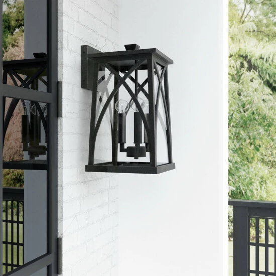 Wholesale โ Capital Lighting Marshall Outdoor 3-light Medium Wall Lantern W/ Clear Glass Black ๐ 2 Wholesale โ Capital Lighting Marshall Outdoor 3-light Medium Wall Lantern W/ Clear Glass Black ๐ - Image 2