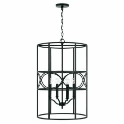 Outlet 😀 Capital Lighting Sylvia 19" 4-light Cage Foyer Pendant Matte Black 🎉 -Capital Lighting Shop unnamed file 1717