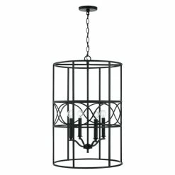 Outlet 😀 Capital Lighting Sylvia 19" 4-light Cage Foyer Pendant Matte Black 🎉 -Capital Lighting Shop unnamed file 1718
