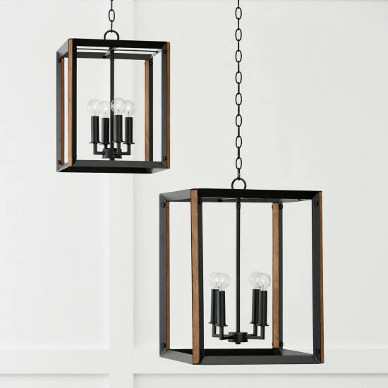Best Pirce ๐ Capital Lighting Rowe 4-light Matte Black/ Brown Wood Foyer Pendant ๐คฉ 5 Best Pirce ๐ Capital Lighting Rowe 4-light Matte Black/ Brown Wood Foyer Pendant ๐คฉ - Image 5