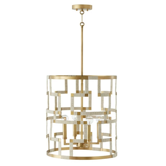 Wholesale ๐ฅฐ Capital Lighting Hala 18.25" 4-light Patinaed Brass/ Bleached Natural Jute Foyer Pendant ๐ 2 Wholesale ๐ฅฐ Capital Lighting Hala 18.25" 4-light Patinaed Brass/ Bleached Natural Jute Foyer Pendant ๐ - Image 2