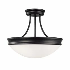 Flash Sale ❤️ Capital Lighting 3-light Matte Black Semi-Flush Mount 😍