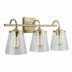 Cheap 🎉 Capital Lighting Jayne 3-light Bath/ Vanity Fixture W/ Clear Seeded Glass Brushed Nickel 🎁