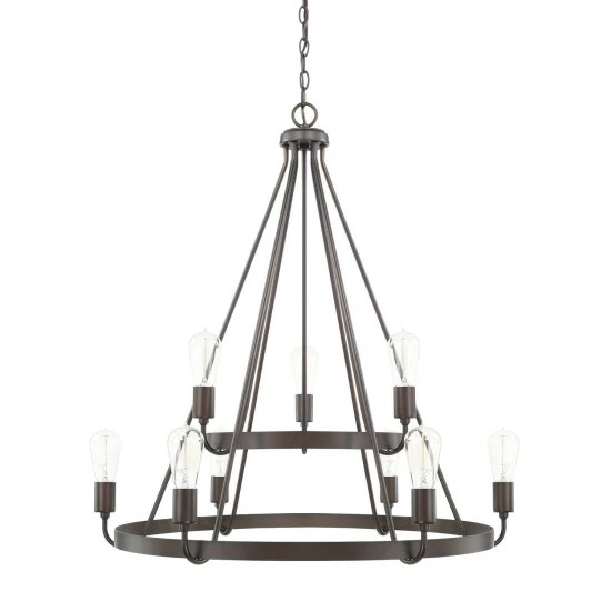 Deals ๐ฏ Capital Lighting Tanner 9-light Transitional 2-tier Round Chandelier Bronze โจ 3 Deals ๐ฏ Capital Lighting Tanner 9-light Transitional 2-tier Round Chandelier Bronze โจ - Image 3