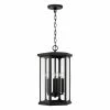 Hot Sale ❤️ Capital Lighting Walton 4-light Outdoor Hanging Lantern Black 👏