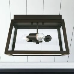 Top 10 🧨 Capital Lighting Leighton 14.5" 3-light Outdoor Flush Mount W/ Clear Glass Oiled Bronze 🎁 -Capital Lighting Shop unnamed file 184