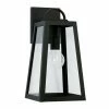 Promo 😉 Capital Lighting Leighton 8" 1-light Outdoor Wall Lantern W/ Clear Glass Black ⭐