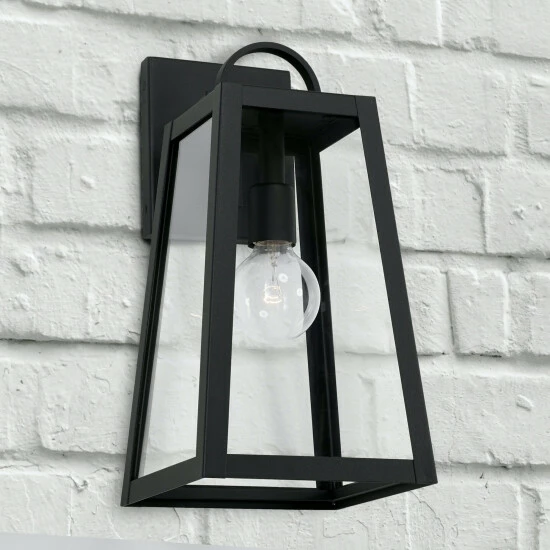 Promo ๐ Capital Lighting Leighton 8" 1-light Outdoor Wall Lantern W/ Clear Glass Black โญ 3 Promo ๐ Capital Lighting Leighton 8" 1-light Outdoor Wall Lantern W/ Clear Glass Black โญ - Image 3