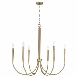 Best Pirce ⭐ Capital Lighting Holden 6-light Medium Chandelier Aged Brass 🌟