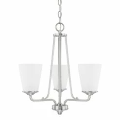Wholesale ⌛ Capital Lighting Braylon 3-light Chandelier Brushed Nickel ✔️