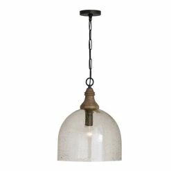 Hot Sale ⭐ Capital Lighting Inglewood 1-light Grey Wash/ Dark Pewter Hanging Pendant Grey Wash/ Dark Pewter W/ Stone Seeded Glass ⌛ -Capital Lighting Shop unnamed file 1870