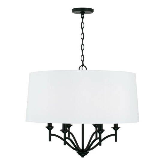 Discount ๐ Capital Lighting Peyton 6-light Matte Black Drum Pendant W/ White Fabric Shade ๐ 1 Discount ๐ Capital Lighting Peyton 6-light Matte Black Drum Pendant W/ White Fabric Shade ๐