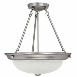 New ❤️ Capital Lighting 3-light Matte Nickel Semi-Flush Mount - Matte Nickel 🧨