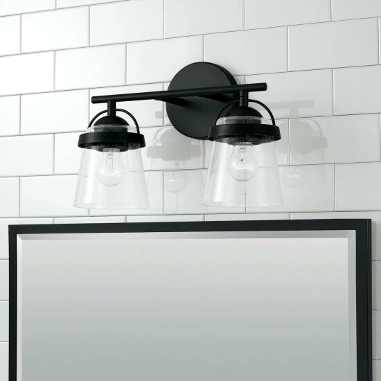 Budget ๐ Capital Lighting Madison 2-light Bath/ Vanity Fixture W/ Clear Seeded Glass Aged Brass ๐ 7 Budget ๐ Capital Lighting Madison 2-light Bath/ Vanity Fixture W/ Clear Seeded Glass Aged Brass ๐ - Image 7