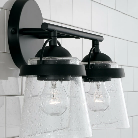 Budget ๐ Capital Lighting Madison 2-light Bath/ Vanity Fixture W/ Clear Seeded Glass Aged Brass ๐ 8 Budget ๐ Capital Lighting Madison 2-light Bath/ Vanity Fixture W/ Clear Seeded Glass Aged Brass ๐ - Image 8
