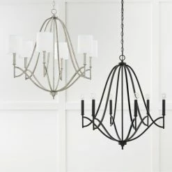 Top 10 💯 Capital Lighting Sylvia 32" 6-light Chandelier W/ White Fabric Stay-Straight Shades Antique Silver 😉 -Capital Lighting Shop unnamed file 1930