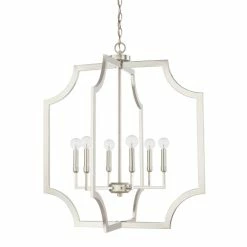 Outlet ✨ Capital Lighting Modern 6-light Polished Nickel Foyer Fixture - Polished Nickel - Polished Nickel 🥰