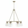 Cheapest 🧨 Capital Lighting Dillon 31" 6-light Chandelier W/ Clear Glass Aged Brass 🥰