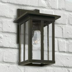 Hot Sale ⭐ Capital Lighting Barrett 7" 1-light Outdoor Wall Lantern W/ Antiqued Glass Oiled Bronze 🌟 -Capital Lighting Shop unnamed file 1962