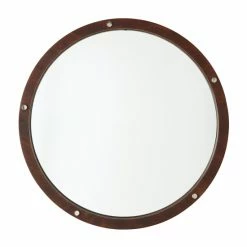 Cheapest 🎁 Capital Lighting 29.75" Polished Nickel/ Dark Wood Decorative Wooden Frame Mirror ⭐