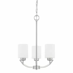 Promo ⭐ Capital Lighting Dixon 3-light Chandelier Brushed Nickel 💯