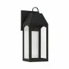 Best Sale 😉 Capital Lighting Burton Outdoor 1-light Black Small LED Wall Lantern W/ Clear Glass 😉