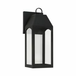 Best Sale 😉 Capital Lighting Burton Outdoor 1-light Black Small LED Wall Lantern W/ Clear Glass 😉