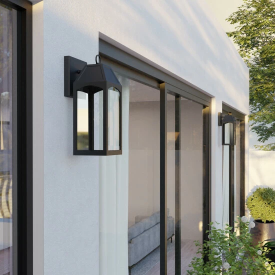 Best Sale π Capital Lighting Burton Outdoor 1-light Black Small LED Wall Lantern W/ Clear Glass π 4 Best Sale π Capital Lighting Burton Outdoor 1-light Black Small LED Wall Lantern W/ Clear Glass π - Image 4