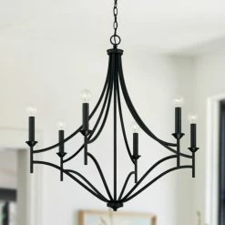 Best Sale 👍 Capital Lighting Peyton 30" 6-light Matte Black Chandelier 🎁 -Capital Lighting Shop unnamed file 2018