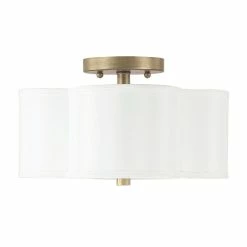 Cheapest 🌟 Capital Lighting Quinn 2-light Brushed Gold Semi-Flush Mount - Brushed Gold ⌛
