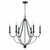 Buy 🔔 Capital Lighting Bentley 30" 6-light Black Iron Chandelier 🔥