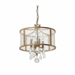 Discount 😉 Capital Lighting Blakely 4-light Antique Gold Pendant With Clear Crystal - Antique Gold - Antique Gold ❤️